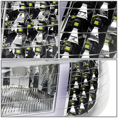 99-02 CHEVY HEADLIGHTS - DRL- CLEAR HOUSINGS - 1500 2500