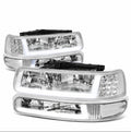 99-02 CHEVY HEADLIGHTS - DRL- CLEAR HOUSINGS - 1500 2500
