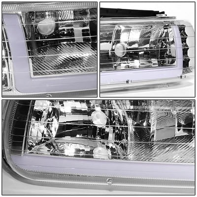 99-02 CHEVY HEADLIGHTS - DRL- CLEAR HOUSINGS - 1500 2500