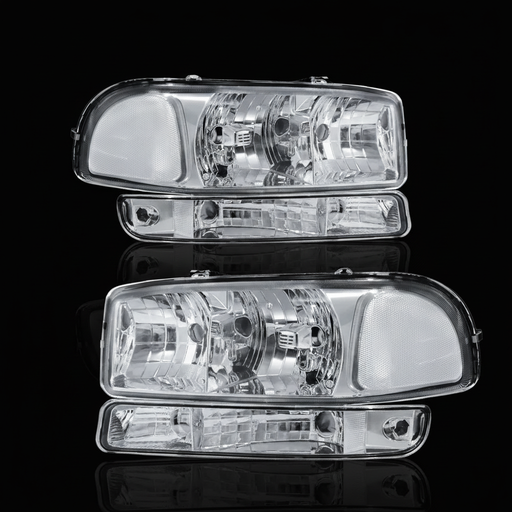 Headlights with black background