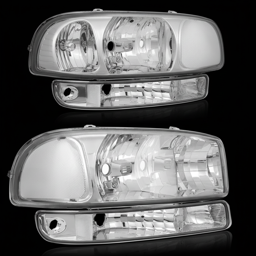 99-06 GMC CLEAR HEADLIGHTS SIERRA YUKON 1500 2500