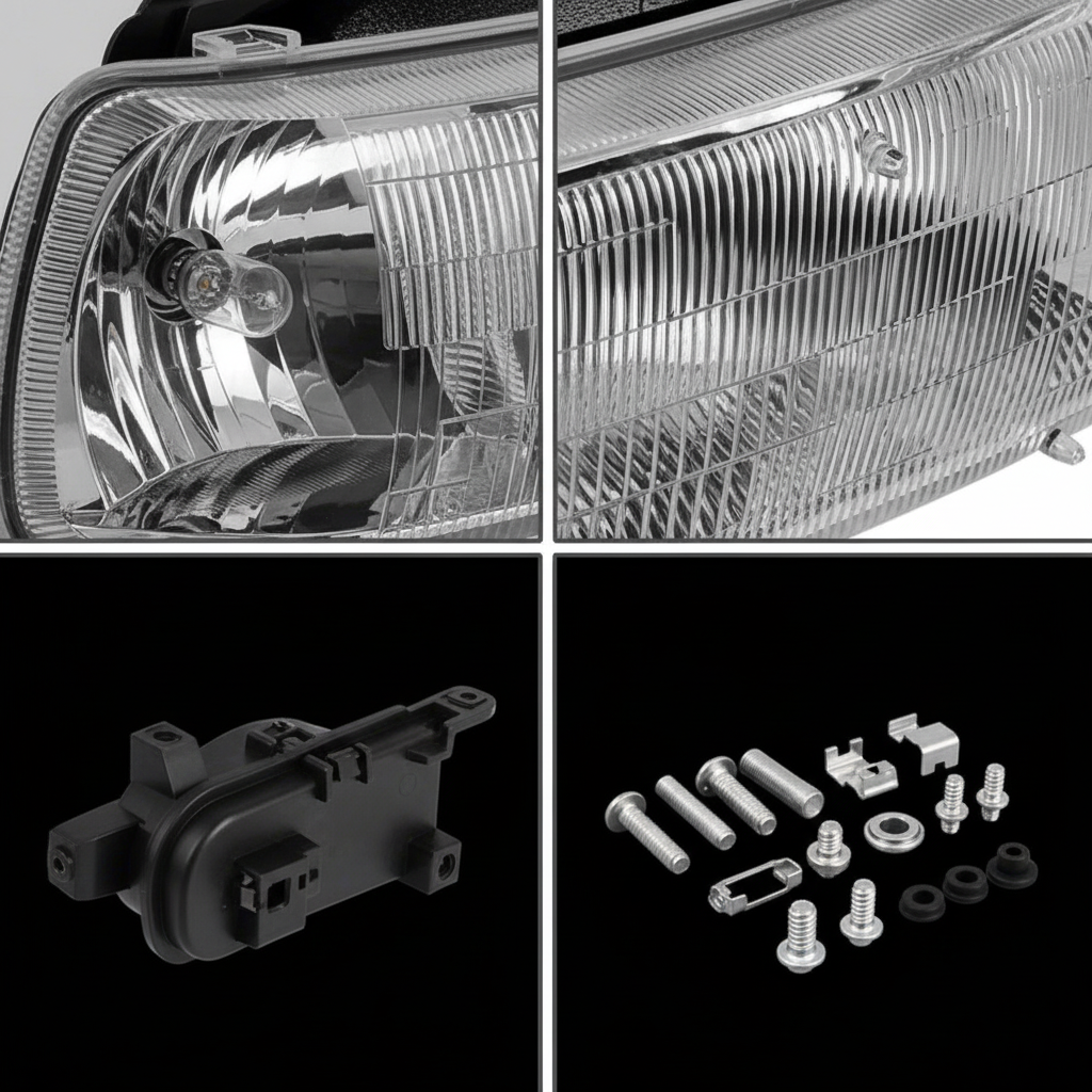 Internal detail views with black background