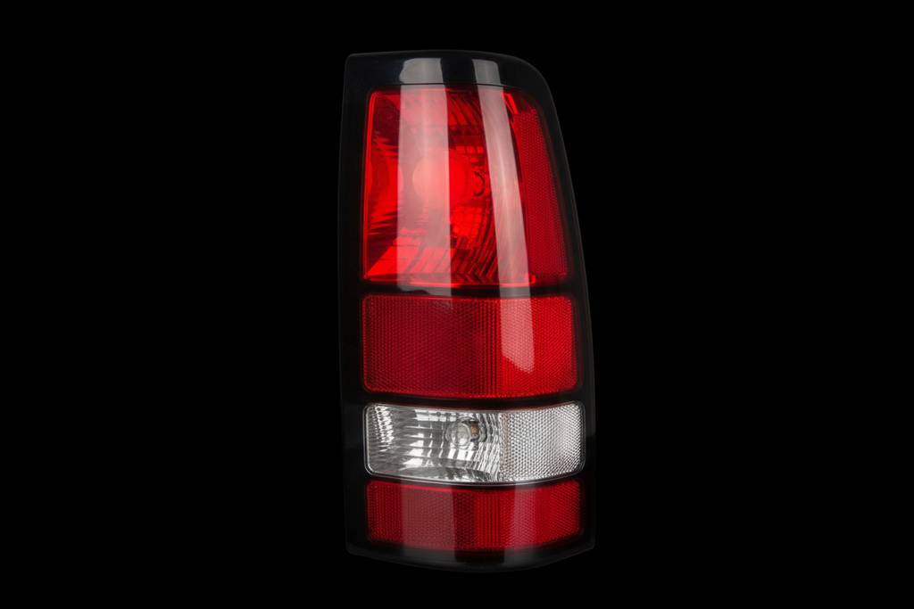 Tail light on black background