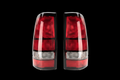 Tail lights pair on black background